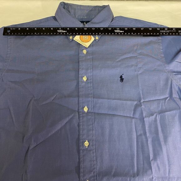 Ralph Lauren Yarmouth Shirt Men's 15 1/2 Blue Cotton Button Down  Long Sleeve - Picture 12 of 16
